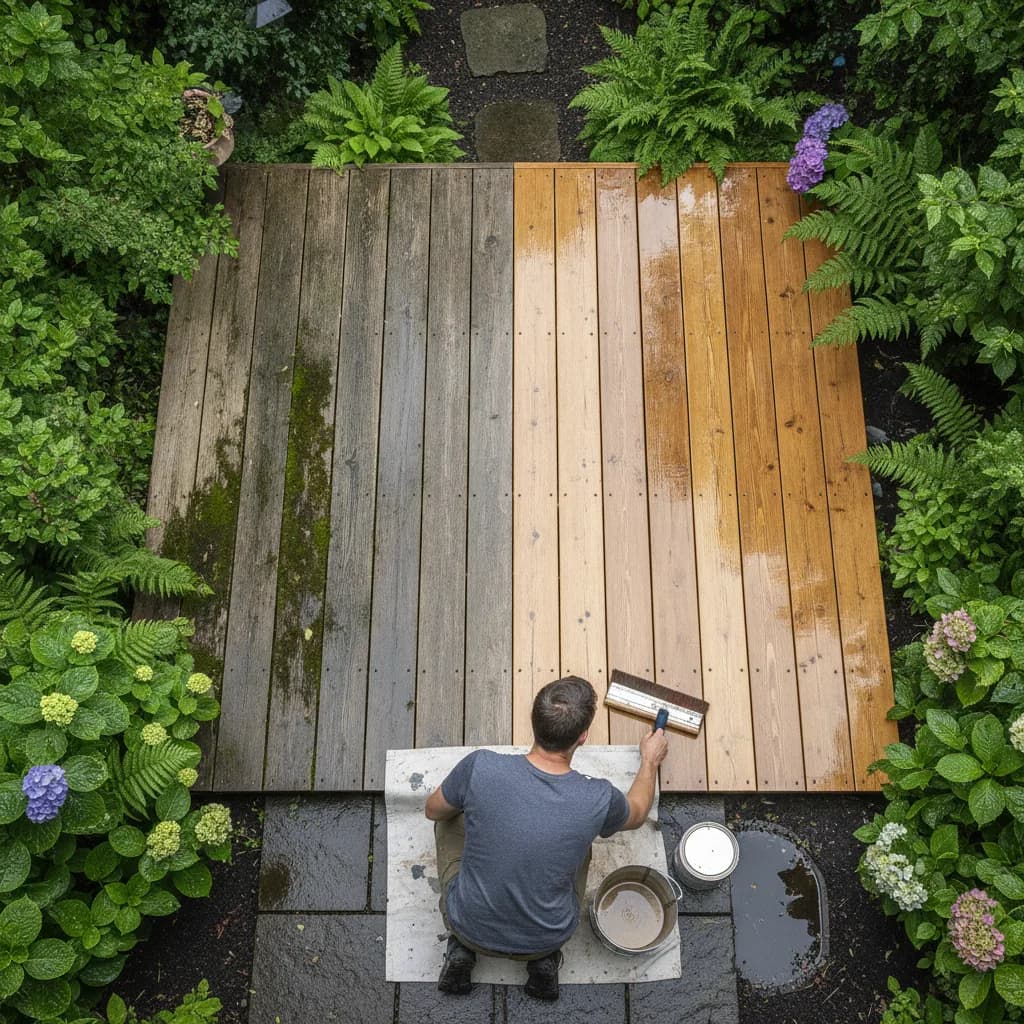 Entretien terrasse bois, saturateur, huile et dégriseur - entretien terrasse bois