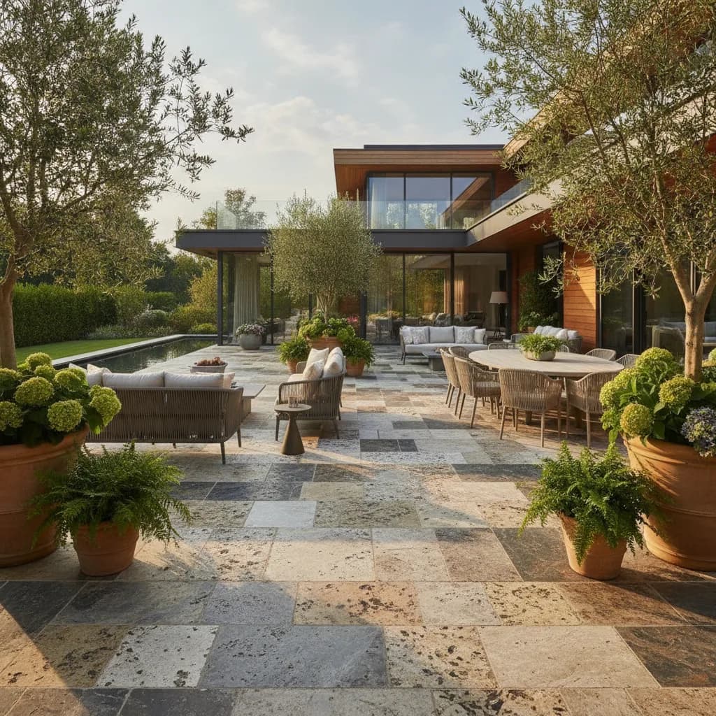 Terrasse pierre naturelle extérieur – quel matériau choisir ? - terrasse pierre naturelle exterieur